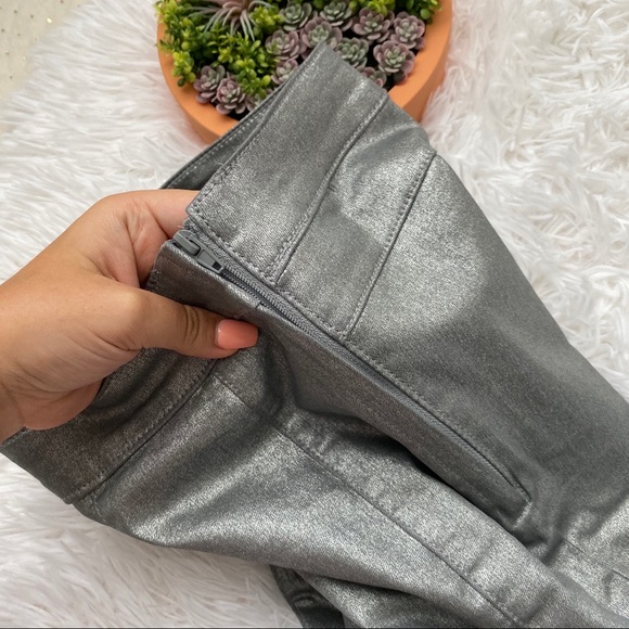 H&M Silver Super Skinny High Waisted Zip-Up Jeans - Picture 10 of 16